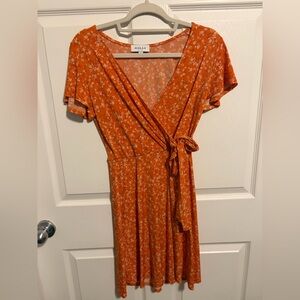 Gilli Terracotta Floral Midi Dress